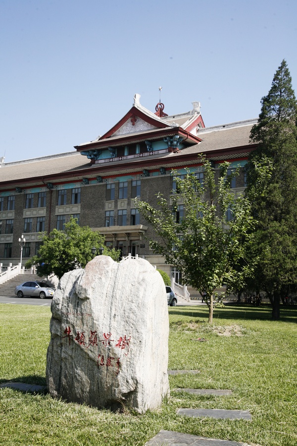 牛顿苹果树在天津大学标志性建筑第九教学楼前的草坪中，有一颗貌似普通，却极不“平凡”的树。这就是中国第一棵直接引自牛顿故居原木枝条的牛顿苹果树。这棵树在天津大学长势良好，已经结果。她在这片土地上生根成长、开花结果，已经完全适应了天津大学的风格。如果没有前面一块石碑注明，可能别人并不知道它的血统——这块石碑也成了它唯一特殊的待遇。天津大学引进这棵牛顿苹果树有着自己的想法。相传：年仅23岁的牛顿被突然掉下来的一颗苹果砸中脑袋，因此受到启发发现了万有引力定律，开创了物理科学的理论基石。当然这只是一个美丽传说。但无论这个故事是否属实，牛顿那种独立思考、追求真理、求索的精神，也逐渐被转移到那颗苹果树上。经过友人相助，2007年开始，天津大学开始着手引进，2009年9月11日，正式为这棵苹果树揭牌，就是为了引导师生独立思考、追求真理、自由探索。